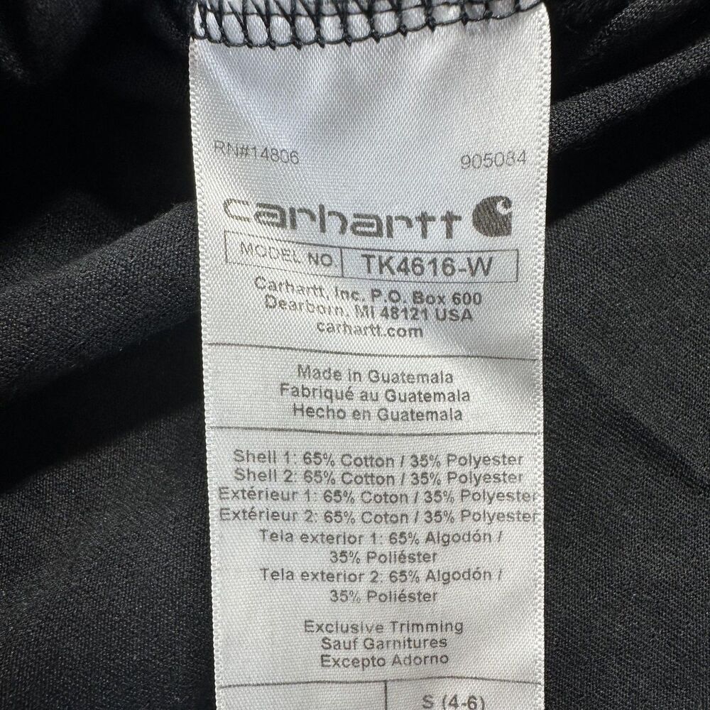Carhartt Shirt Womens Small Black Force Pocket Logo Workwear Tee Short Sleeve - Picture 8 of 10
